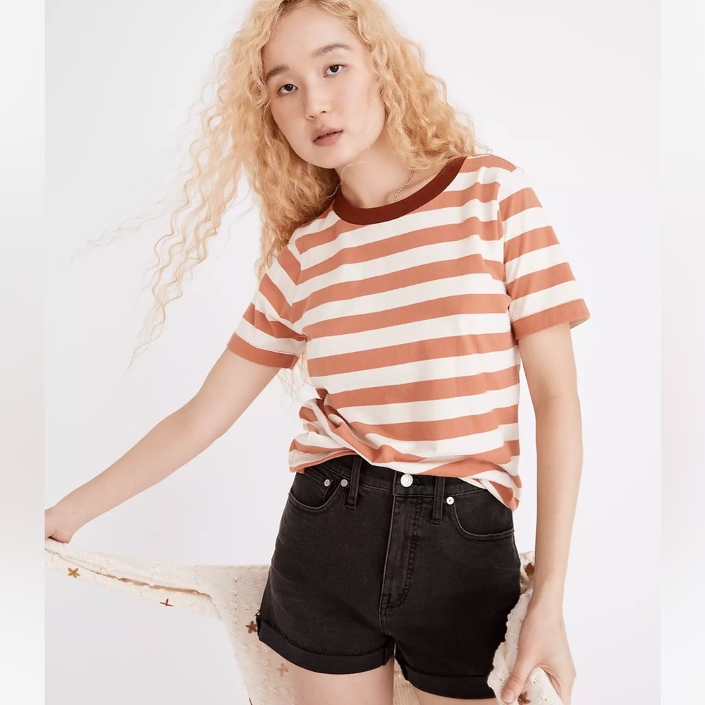 • Madewell • Women’s High-Rise Denim Shorts in Lunar Wash Black 25